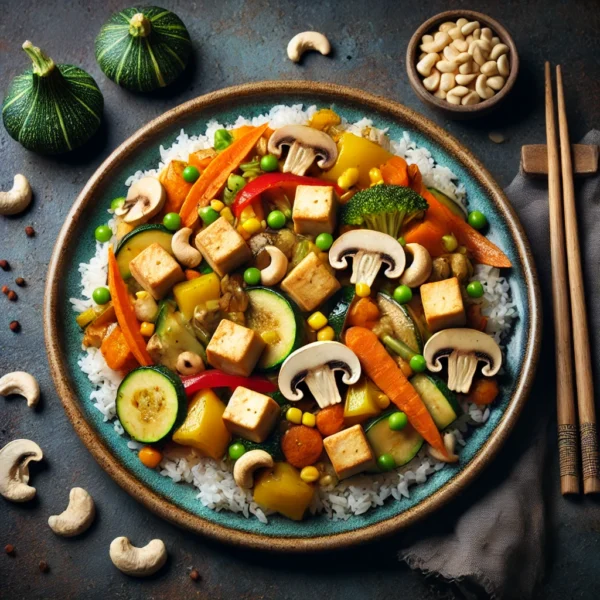 20A. VEGAN – Wokad grönsakers mix med cashewnötter & tofu